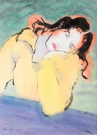 Peinture intitulée "How much longer?" par Marcel Garbi, Œuvre d'art originale, Aquarelle