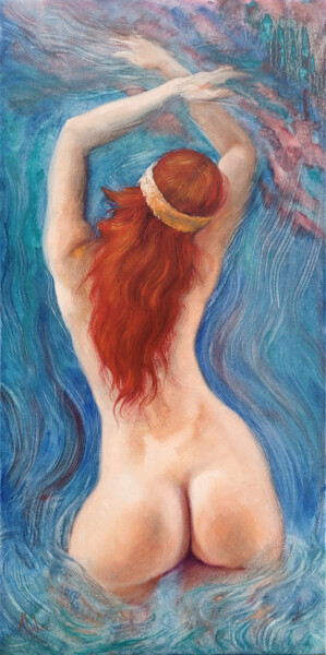 Peinture intitulée "🌊 L'eau vive 🌊 Livi…" par Isabel Mahe, Œuvre d'art originale, Huile Monté sur Châssis en bois