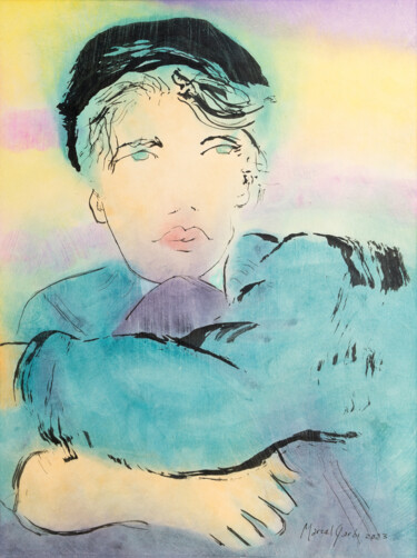 Schilderij getiteld "We are the infinite" door Marcel Garbi, Origineel Kunstwerk, Aquarel