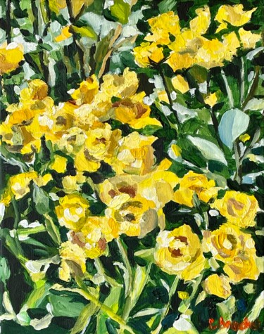 Peinture intitulée "Roses de dimanche" par Pascal Brachet, Œuvre d'art originale, Acrylique