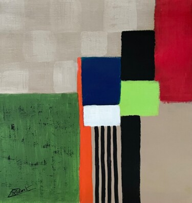 Peinture intitulée "Échiquier" par Françoise Colobert, Œuvre d'art originale, Acrylique