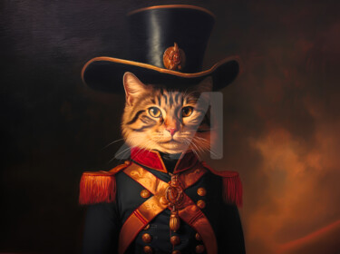 数字艺术 标题为“Kitty The Soldier” 由Paolo Chiuchiolo, 原创艺术品, AI生成的图像