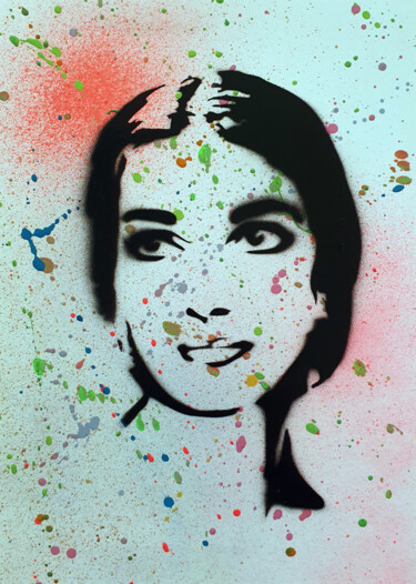 绘画 标题为“SPACO Maria Callas…” 由Spaco, 原创艺术品, 喷漆