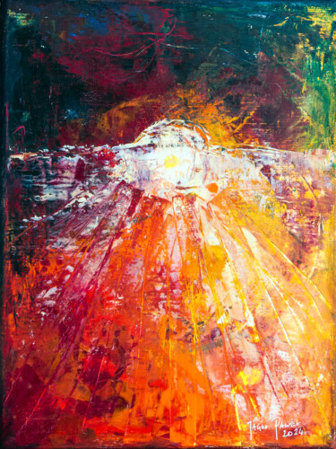 Painting titled "Sunset" by Paweł Jagła, Original Artwork, Oil