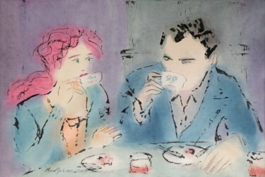 Schilderij getiteld "Still a couple of y…" door Marcel Garbi, Origineel Kunstwerk, Aquarel