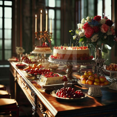 Arte digitale intitolato "Buffet" da Caprice, Opera d'arte originale, Immagine generata dall'IA