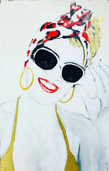 绘画 标题为“I sorrisi di Mery G…” 由Lino Scerbo, 原创艺术品, 丙烯 安装在木板上