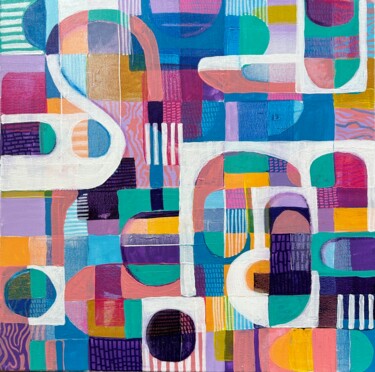 Painting titled "Here I Go Again" by Samantha Malone, Original Artwork, Acrylic Mounted on Wood Stretcher frame