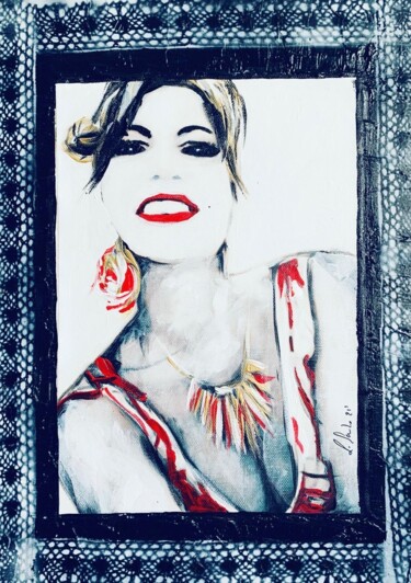 Painting titled "I sorrisi di Mery G…" by Lino Scerbo, Original Artwork, Acrylic Mounted on Wood Panel