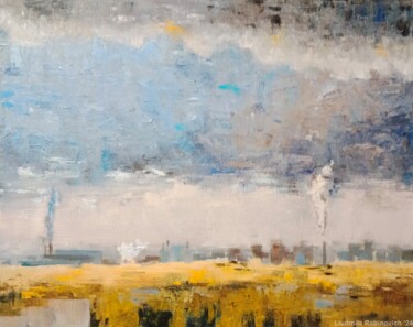 绘画 标题为“Window view, autumn” 由Liudmila Rabinovich, 原创艺术品, 油