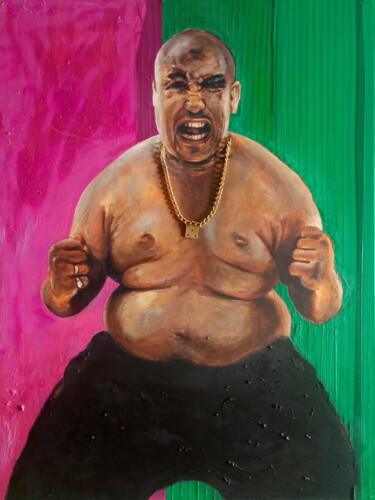 Pittura intitolato "BUDDHA ENERGY MT" da Mennato Tedesco, Opera d'arte originale, Olio
