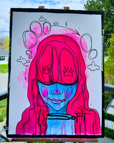 Peinture intitulée "Jasmine" par Sofi, Œuvre d'art originale, Aquarelle