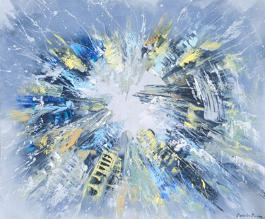 Urban Explosion 绘画 标题为“Urban Explosion” 由Marietta Martirosyan, 原创艺术品, 油 安装在木质担架架上
