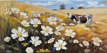 The painting "Chamomile milk" Painting titled "The painting "Chamo…" by Olga Bogoyavlenskaya (Melamorisa), Original Artwork, Oil