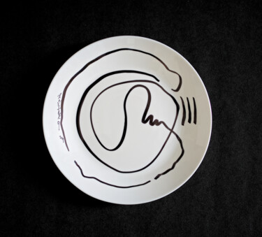 Design intitulée "ASSIETTE DÉCORÉE N°…" par Hakan Portakal, Œuvre d'art originale, Art de la table