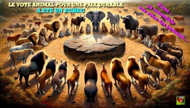 数字艺术 标题为“LE VOTE ANIMAL” 由Pierre Peytavin, 原创艺术品, AI生成的图像