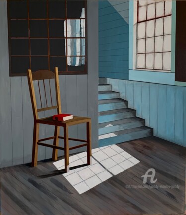 Peinture intitulée "Le Livre Rouge" par Paddy Manlay (Paddy), Œuvre d'art originale, Acrylique Monté sur Châssis en bois