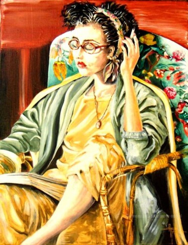 Peinture intitulée "extrait d'un moment…" par Paule-Andree Maraval, Œuvre d'art originale, Huile
