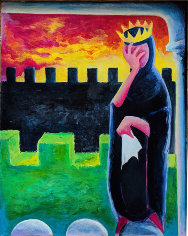 The Queen is Weeping 绘画 标题为“The Queen is Weeping” 由Oberlin The Artist, 原创艺术品, 丙烯