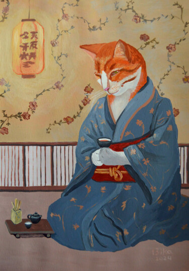 绘画 标题为“Tea Ceremony” 由Viktoriia Slavinska, 原创艺术品, 丙烯