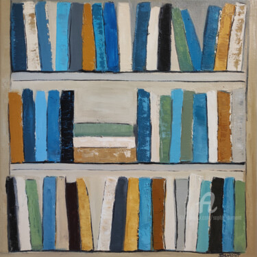 Painting titled "Couleurs de la conn…" by Sophie Dumont, Original Artwork, Oil Mounted on Wood Stretcher frame