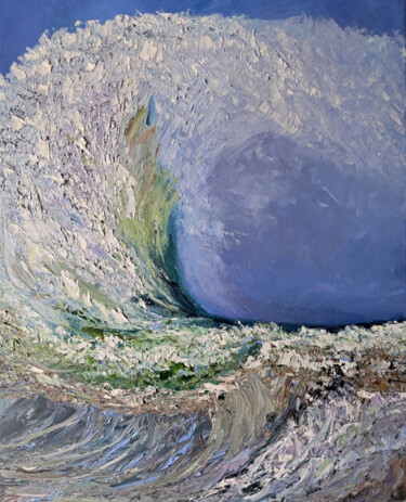 Картина под названием "Wave's dance" - Maria Galan, Подлинное произведение искусства, Масло Установлен на Деревянная рама дл…