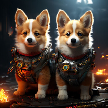 Digital Arts titled "Robot dog" by Caprice, Original Artwork, AI generated image