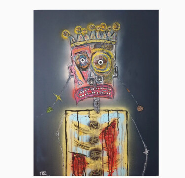 Peinture intitulée "The Martyr King." par Pierre Soufflet, Œuvre d'art originale, Acrylique Monté sur Châssis en bois