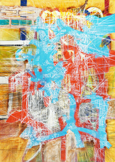 Painting titled "Traces III" by Arnold August Nobis, Original Artwork, Acrylic