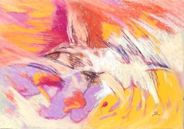 绘画 标题为“Lumière estivale, a…” 由Sandrine Lefebvre, 原创艺术品, 粉彩