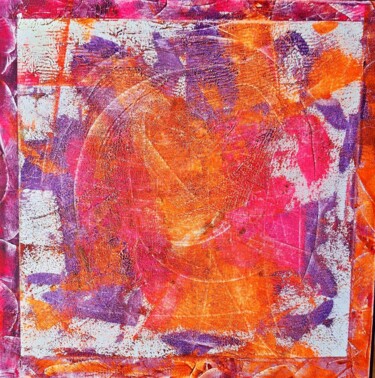 Painting titled "Outside is inside" by Claudia Stenzel, Original Artwork, Acrylic Mounted on Wood Stretcher frame