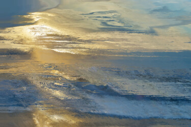Digital Arts titled "Plage de La Ciotat" by Jean-Marc Krémer, Original Artwork, Photo Montage
