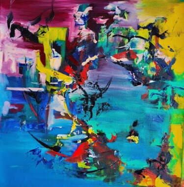 Painting titled "Ocean fantasy" by Atignas Art, Original Artwork, Oil