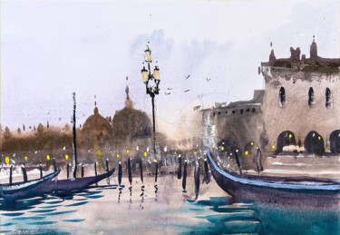 Painting titled "Italy#2" by Samar Alzaidy, Original Artwork, Watercolor