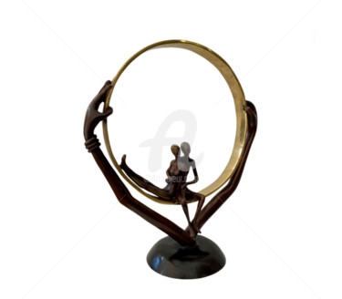 Sculpture intitulée "Couple enlacé" par Recyclage Design - Réanimateur D'Objets , Œuvre d'art originale, Bronze