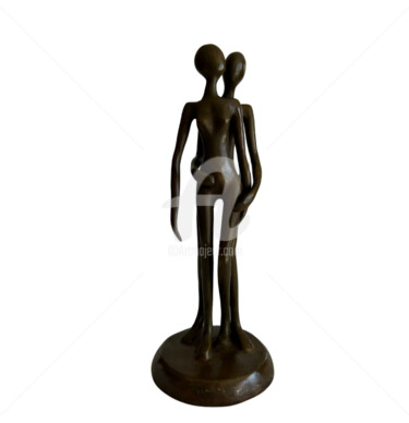 Sculpture intitulée "Couple debout F&F" par Recyclage Design - Réanimateur D'Objets , Œuvre d'art originale, Bronze