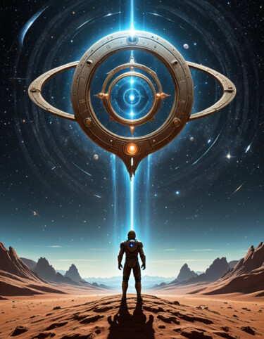 Digital Arts titled "Space Art" by Cláudio Aragão, Original Artwork, AI generated image