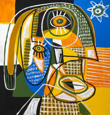 Peinture intitulée "Caballero Águila" par Enrique Pichardo, Œuvre d'art originale, Acrylique