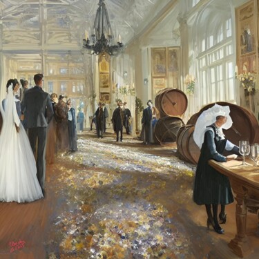 "LA MARIÉE ÉTAIT EN…" başlıklı Tablo Christian Bucher tarafından, Orijinal sanat, Akrilik Ahşap Sedye çerçevesi üzerine mont…