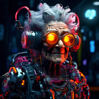 제목이 "Mamie robot"인 디지털 아트 Caprice로, 원작, AI 생성 이미지