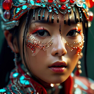 数字艺术 标题为“Spécial make up 2” 由Caprice, 原创艺术品, AI生成的图像