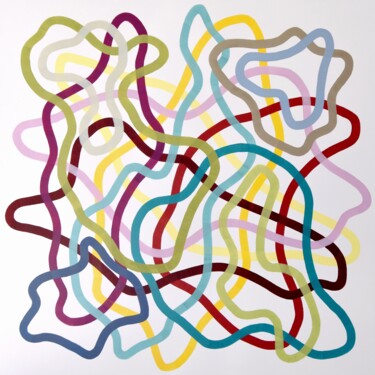 Malerei mit dem Titel "Junction!" von Astrid Stoeppel, Original-Kunstwerk, Acryl Auf Keilrahmen aus Holz montiert