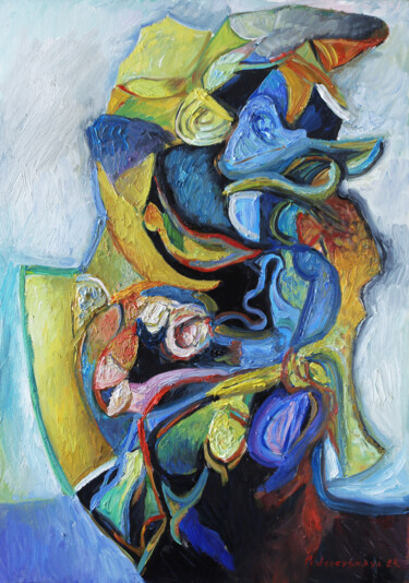 Transformation-#3 Painting titled "Transformation-#3" by Marina Podgaevskaya, Original Artwork, Oil Mounted on Wood Stretcher frame