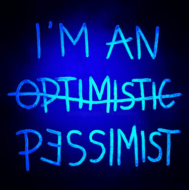 OPTIMISTIC PESSIMIST 绘画 标题为“OPTIMISTIC PESSIMIST” 由Frank Willems, 原创艺术品, 丙烯