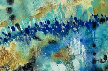 绘画 标题为“Symbiosis” 由Béatrice Edney, 原创艺术品, 水彩 安装在其他刚性面板上