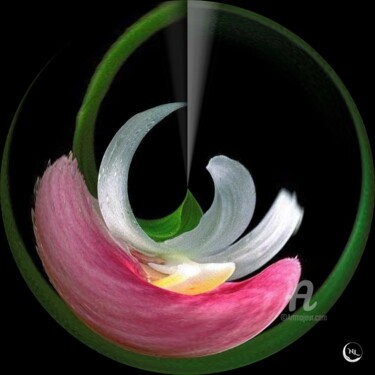 Digital Arts titled "ABSTRACTION 22224" by Nancy Lopez, Original Artwork, 2D Digital Work Mounted on Wood Stretcher frame