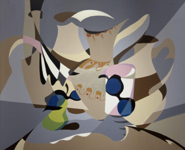 Abstract Harmony 绘画 标题为“Abstract Harmony” 由Liana Ohanyan, 原创艺术品, 油 安装在木质担架架上