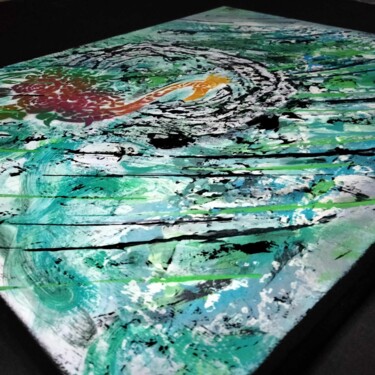 Painting titled "paix sur terre" by Yann Etourneau, Original Artwork, Acrylic Mounted on Wood Stretcher frame