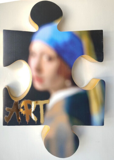 Pittura intitolato "Piece Of Art" da Sagrasse, Opera d'arte originale, Acrilico Montato su Pannello di legno