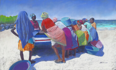 "Comme à la criée" başlıklı Tablo Nathalie Michault tarafından, Orijinal sanat, Pastel